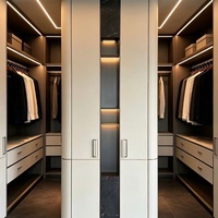 Ensemble de meubles de dressing moderne tout-en-un pour villa, sur mesure, de luxe, avec dressing intégré, rangement de chambre, facile à assembler