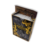 Cartes de poker personnalisées avec estampage à chaud doré, impression classique, noyau noir, cartes de poker personnalisées, cartes magiques et boîte