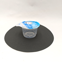Gobelet en plastique de 100 ml pour eau pure avec couvercle en aluminium, gobelet pour jus d'orange