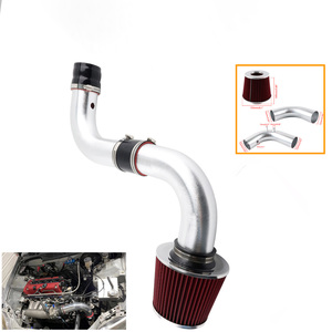 Kit de Admisión de Aire Frío de 3 Pulgadas para <span class=keywords><strong>Honda</strong></span> Civic Acura <span class=keywords><strong>Integra</strong></span> K20 <span class=keywords><strong>K24</strong></span> K Swap DC2 EG Ek 1992-00, Intercambio de Motor, Rojo y Plateado - Product Image 3