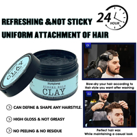 Marque privée 100ML Cire pour cheveux mats forte tenue pour hommes Superbe argile mate texturante