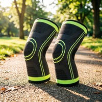 Genouillère de soutien réglable, respirante, à compression, robuste, légère et pliable pour la protection sportive et le fitness unisexe