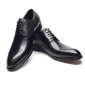 Zapatos Derby de Cuero Hechos a Mano de Alta Gama para Hombre, con Punta en Pico, para Boda, Estilo Británico, Casual de Negocios, Formal - Product Image 4