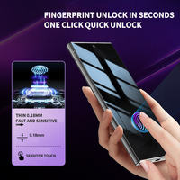 Protection d'écran en verre trempé pour la confidentialité de 0,18 mm avec déverrouillage par empreinte digitale ultrasonique pour Samsung Galaxy S24 Plus S23 S21 S25 ultra S26