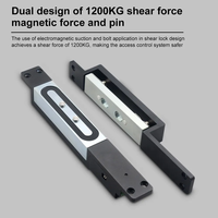 Verrou à boulon magnétique électrique étanche IP67, force de maintien de 1200 kg (2400 lb) pour portail de garage, accès à porte robuste