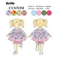 Ensemble Robe et Short Imprimé Floral pour Bébé Fille, Tenue à Manches Longues pour Tout-Petits, Vêtements de Boutique pour Enfants, Collection Printemps-Automne, Vente en Gros OEM