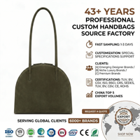 Sac à bandoulière en daim marron olive avec fermeture à double zip, élégant, chic, de luxe, pour femme, sac à main quotidien, OEM personnalisé