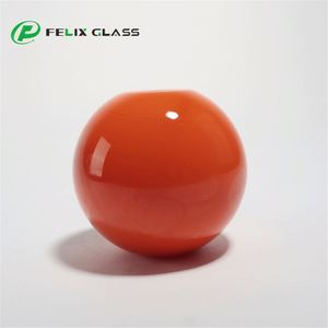 Lustre à abat-jour moyen en verre soufflé, couleurs orange, avec LED pour la protection des yeux, trous personnalisés, OEM, fabricant chinois - Product Image 2