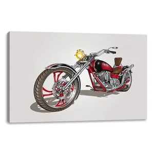 72 Hours Ready Stock 24 Pcs Car Wall Decoration Motorcycle LED Lighted Wall Painting With Light Effects With Music Chip
