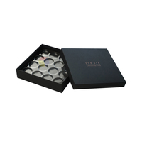 Boîte d'emballage personnalisée de luxe en carton rigide avec couvercle et base pour truffes, biscuits, chocolats, avec insert