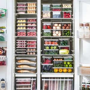 Refrigerator Storage Box Food Grade Household Refrigerated Plastic Crisper Box