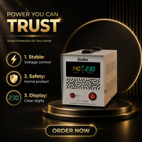 Stabilisateur de tension automatique monophasé LED de type relais 220/230V AC 500VA-20KVA