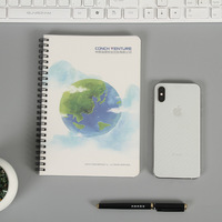 Journal intime en papier à grille vierge pour fournitures scolaires personnalisées, carnet de croquis A5 A6 B5, carnet à spirale avec porte-stylo