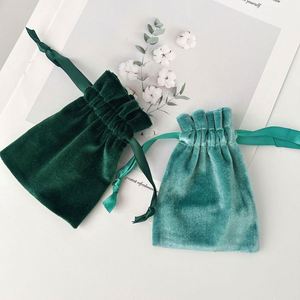 Custom LogoScreen Printed Recyclable Velvet Drawstring Bag Luxury Jewelry Pouch Soft Stretch Gift Bag Necklace <b>Ring</b> Bracelet Bag - Product Image 5