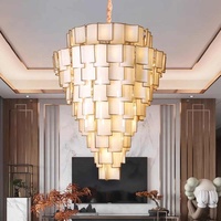 Loft de luxe grand lustre en verre de haute qualité éclairage moderne personnalisé grandes lampes suspendues suspendues lampes pour hôtel restaurant