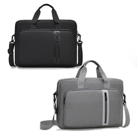 Sacoche d'ordinateur portable en tissu Oxford durable avec logo personnalisé pour hommes et femmes, sacoche d'affaires avec bandoulière, housses pour ordinateurs portables en gros