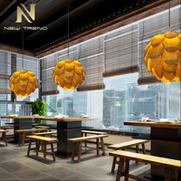 Lustre moderne pour décoration intérieure, salle à manger, salon, restaurant, luminaire suspendu en bois LED