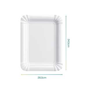 Vassoio di carta usa e getta 34,5x26,5 cm per dolci, pasticcini, piatti rustici, misura 7 - Product Image 2