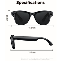 Gafas inteligentes M02 con estuche de carga, batería de 3600 mAh, memoria de 32 GB, cámara de 8 megapíxeles, video, WiFi, llamadas por Bluetooth, gafas inteligentes para hombre