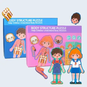 human body structure puzzles kids organs cognitive toys educational puzzle