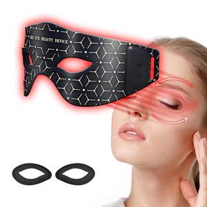 Masque oculaire LED rechargeable à lumière rouge, appareil de beauté stimulant le collagène, anti-rides, atténuant les cernes pour le rajeunissement de la peau - Product Image 1