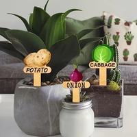 Lot de 15 étiquettes de jardin amusantes, étiquettes de plantes en bois imperméables pour une utilisation en extérieur, parfaites pour les légumes, les semis, adorables étiquettes de plantes