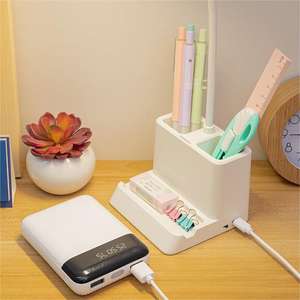 LED masa lambası dokunmatik okuma işıkları BAHE dim gece lambası çalışma okuma lambası için kalemlik çocuk DC plastik beyaz 90 - Product Image 5