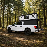 Camper sur plateau sur mesure de qualité RV pour camions à benne de 5 et 6 pieds, compatible avec Toyota Tacoma, Jeep Gladiator, RAM 1500