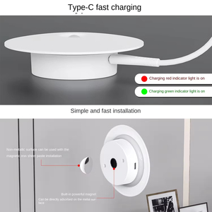 Lámpara de Pasillo Creativa, Lámpara de Noche Magnética, Recargable, con Batería, Inducción LED, Plástico para el Hogar, 1 Año de Garantía - Product Image 3