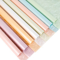 Papier d'emballage pour fleurs de haute qualité, 26 GSM, 50*70 cm, double face, lueur nacrée, imperméable, papier de soie pour emballage cadeau de fleurs