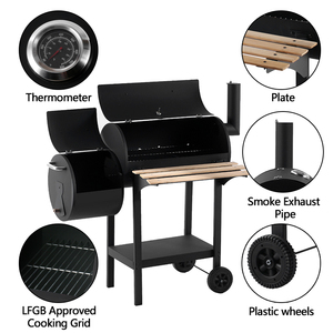Modern Metal Powder Coated Durable Portable Heavy Duty <strong>Charcoal</strong> BBQ <strong>Grill</strong> with Remote Control and Trolley for Outdoor Use - Product Image 3