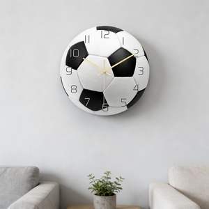 <strong>Funky</strong> Modern Creative Acrylic Sports Ball <strong>Wall</strong> <strong>Clock</strong> Quartz Silent for Unique Decor - Product Image 1