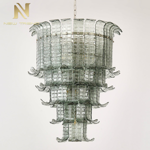 Lámpara Colgante Redonda Moderna de Cristal, Araña de Lujo para Comedor y Sala de Estar, Cristal de Murano, Luz Blanca Cálida, Decoración del Hogar - Product Image 1