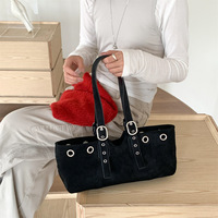 Tas Kain Suede Imitasi Model Baru Retro Vintage, Tas Tote Motif Leopard Stylish, Tas Selempang Wanita dengan Pegangan dan Tali Bahu