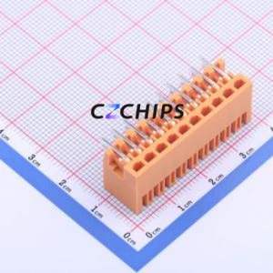 KF2EDGERC-3.5-2*10P Plug-in Terminal Block Bent Lead Through Hole,P=3.5mm Board-to-Board / Socket - Closed 2x10P 3.5mm Orange - Product Image 2