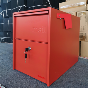 Casella di posta in piedi per esterni scatola di lettere in acciaio scatola per pacchi di giornali grande cassetta postale - Product Image 5