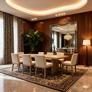 Домашний обеденный стол и стул набор роскошной гостиничной столовой мебель набор удобная квартира обеденный набор вилла обеденный стол и стулья - Product Image 3