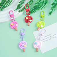 Porte-clés Sucette en Résine Adorable avec Décoration Cœur, Pendentif Bonbon Coloré, Breloque Sac Mignonne, Pendentifs Sac à Dos, Cadeaux de Mariage pour Invités