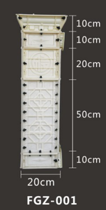 Molde de pilar lateral de balaustrada de hormigón redondo de 20 cm de ancho Molde de inyección de plástico ABS para uso doméstico - Product Image 3