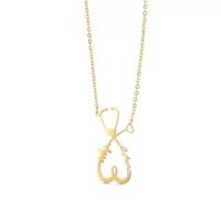 Collar con colgante de nombre personalizado a la moda, collar de estetoscopio de amor personalizado, regalo de cumpleaños para el Día de San Valentín para tu amante