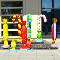 Sculpture d'art en fibre de verre de haute qualité, taille réelle, sur le thème de la bonbonnière, pour la décoration intérieure