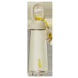 Bouteille d'eau portable créative en forme de pétale, réutilisable, en plastique incassable, de qualité alimentaire, pour adultes, avec paille, pour voiture et extérieur - Product Image 5