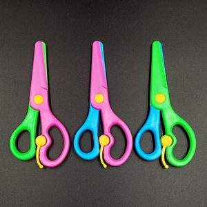 Nahe Student Safety Craft Scissors Colorful Plastic Anti-Pinch For Kids Art Diy Home Use - Product Image 2