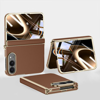 Étui de téléphone en cuir à motif avec charnière magnétique, protection anti-chute, OEM/ODM pour iPhone Duo