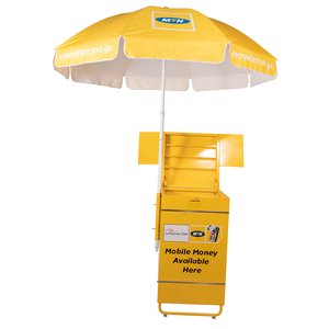 Troli Logam Lembaran Luar Ruangan dengan Payung Matahari - Product Image 3