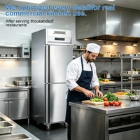 Réfrigérateur commercial vertical en acier inoxydable pour restaurant, cuisine commerciale, stockage alimentaire