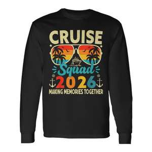 T-shirt à manches longues Cruise Squad 2026, chemise assortie pour les voyages d'été en groupe - Product Image 1