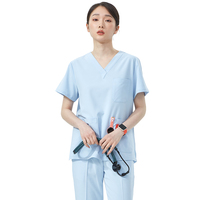 En solde : Tenue de travail pour femme, uniforme d'hôpital, vêtements de travail pour clinique et chirurgie, séchage rapide, extensible, combinaison anti-poussière pour animalerie, ensemble de blouses pour dentiste
