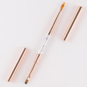 Pinceau liner 3D pour nail art, manche métallique or rose, poils en nylon, pinceau fin pour détails 5/7/9mm pour la décoration en salon - Product Image 4