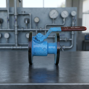 Válvula de bola de gas manual WCB con bridas, paso completo, diseño de 2 piezas, asiento sellado con PTFE, OEM, tamaño de puerto de 1/2 pulgada, presión de operación de 100 psi - Product Image 3